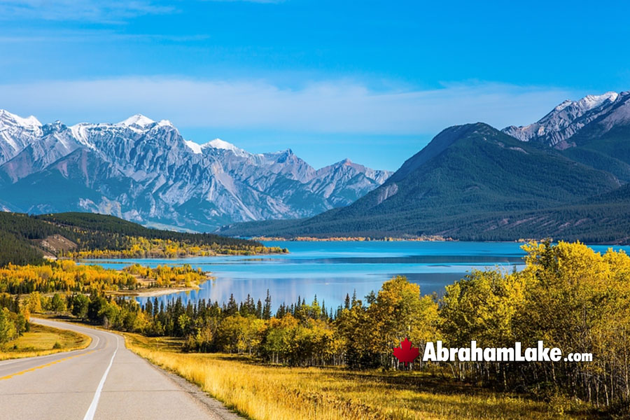 April at Abraham Lake